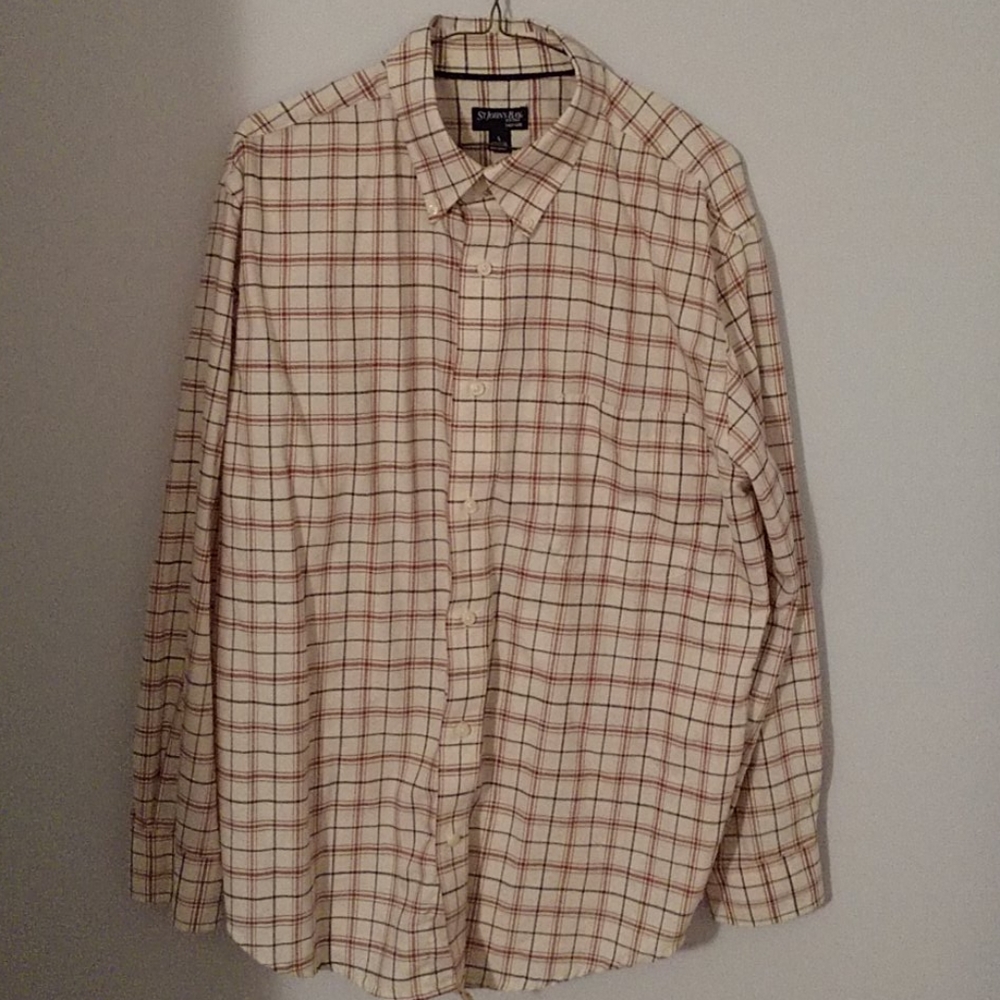 St. John's Bay Comfortable Cream Patterned Shirt